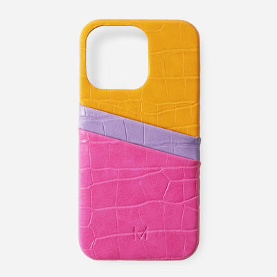 iPhone Phone Cases with Card Holder 3tone in shades of multicolor for 13 Pro Max