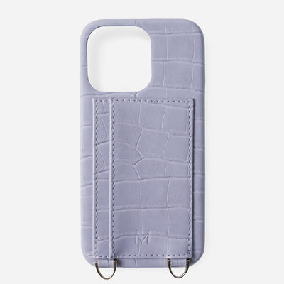 Phone Case with Strap Card Holder for iPhone 14 Plus in Blue color