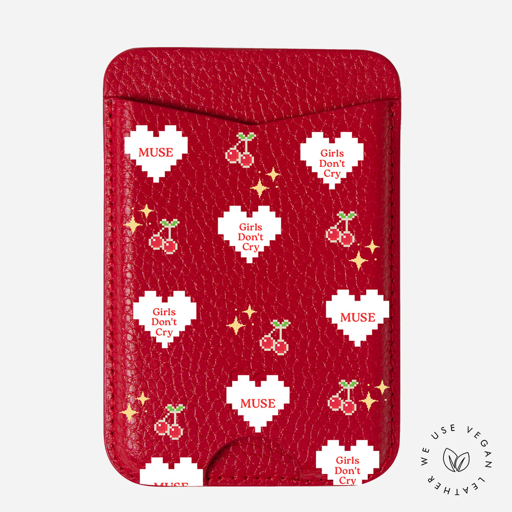 Pixel - Personalized Pebbled MagRing Card Wallet