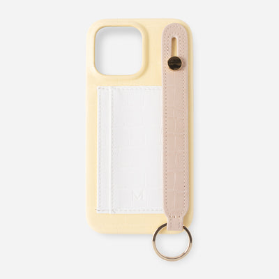 iPhone Case with Hand Strap 15 Pro Max in Yellow