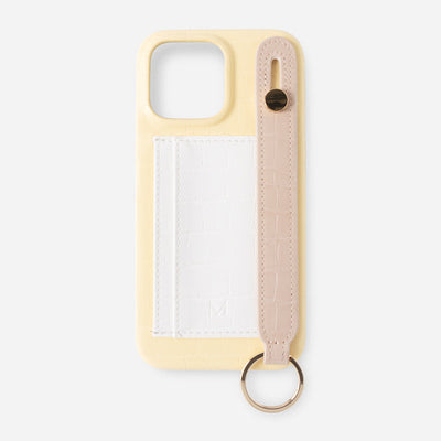 iPhone Case with Hand Strap 15 Plus in Yellow color