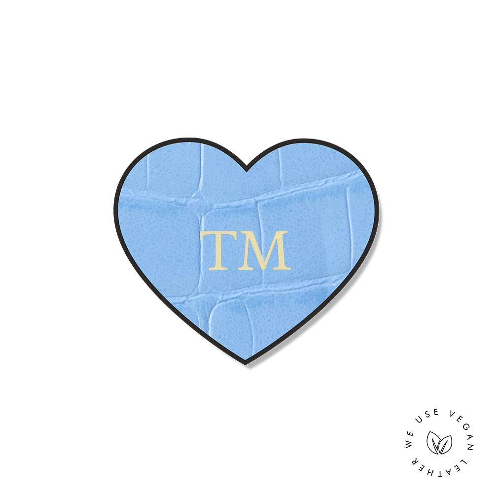 Monogram Foil Personalized Heart Grip - MUSE on the move