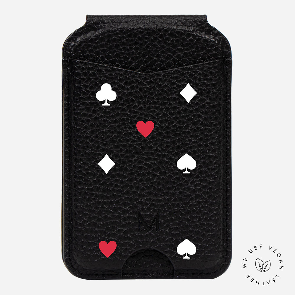 Casino Suits - Personalized Flap-On Wallet & Phone Stand With Mirror