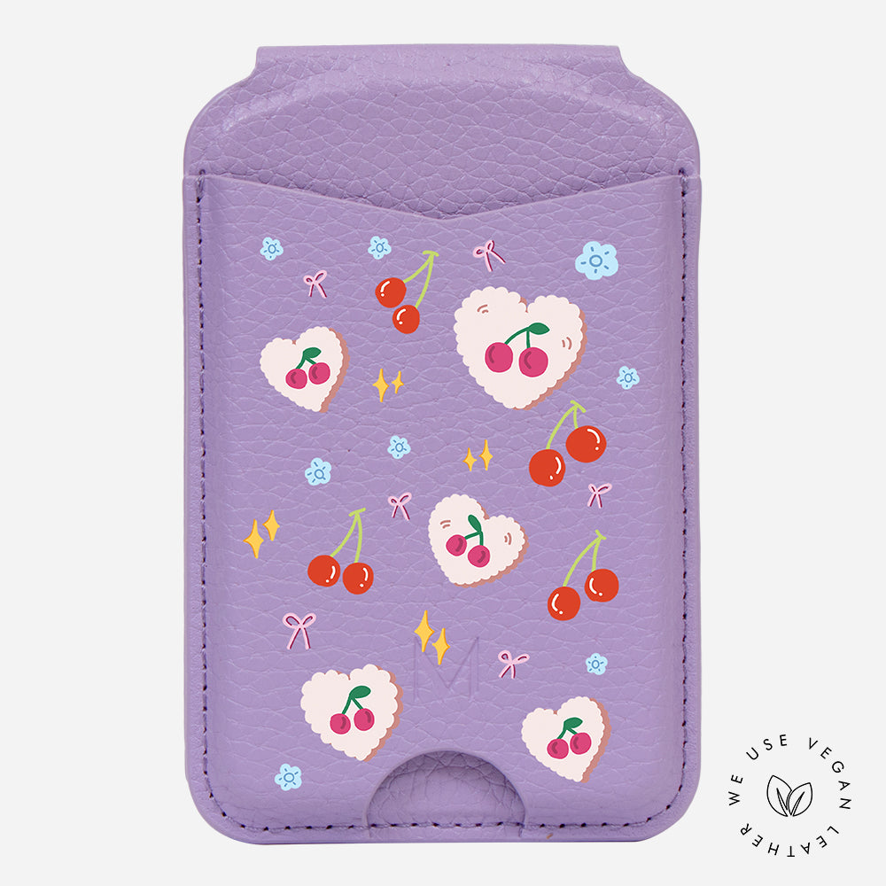 Twinkle cherries - Personalized Flap-On Wallet & Phone Stand With Mirror
