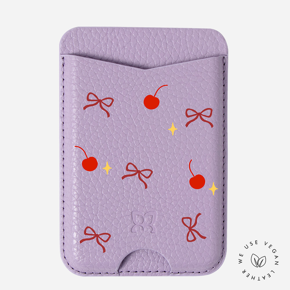 Cherry Pop - Personalized Pebbled MagRing Card Wallet