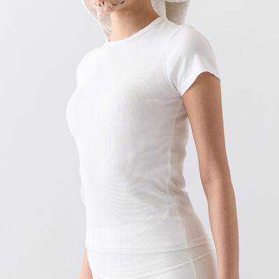 Ribbed Short Sleeve T-Shirt