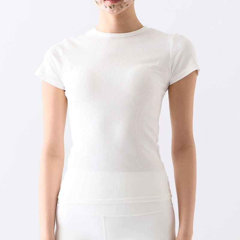 Ribbed Short Sleeve T-Shirt