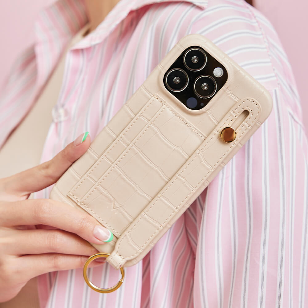 Hand Strap Card Holder Phone Case (iPhone 15 Pro)