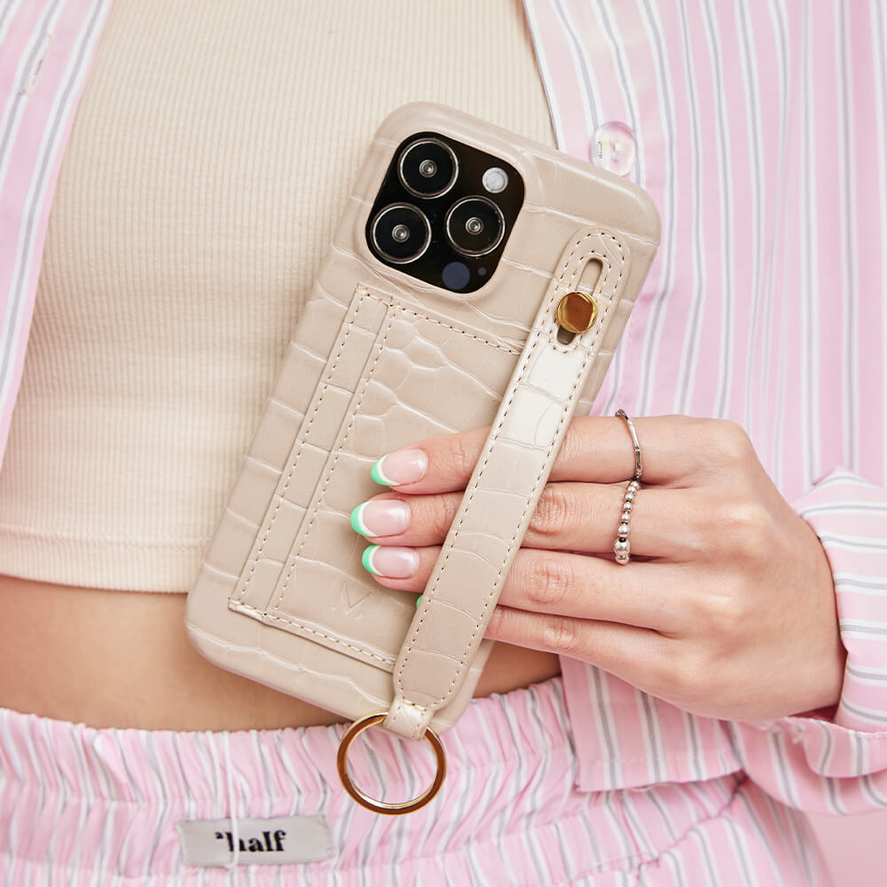 Hand Strap Card Holder Phone Case (iPhone 15 Plus)