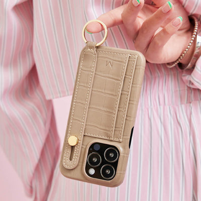 Hand Strap Card Holder Phone Case (iPhone 15 Plus)