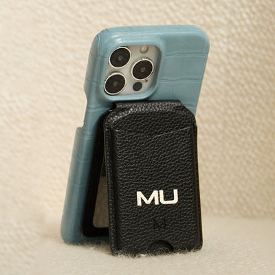 Flap-On Wallet & Phone Stand With Mirror - Plateia bold
