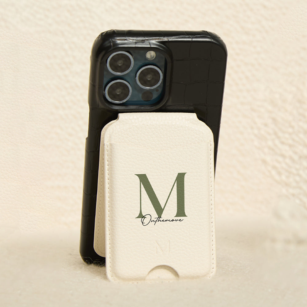 Flap-On Wallet & Phone Stand With Mirror - Joane + Retro Signature