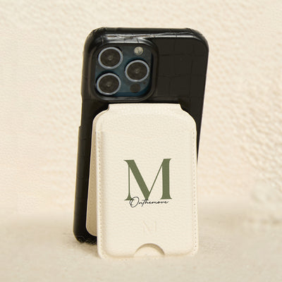 Flap-On Wallet & Phone Stand With Mirror - Joane + Retro Signature