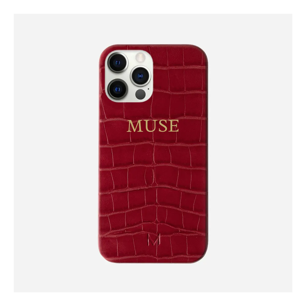 Monogram Foil Personalized Croc Phone Case