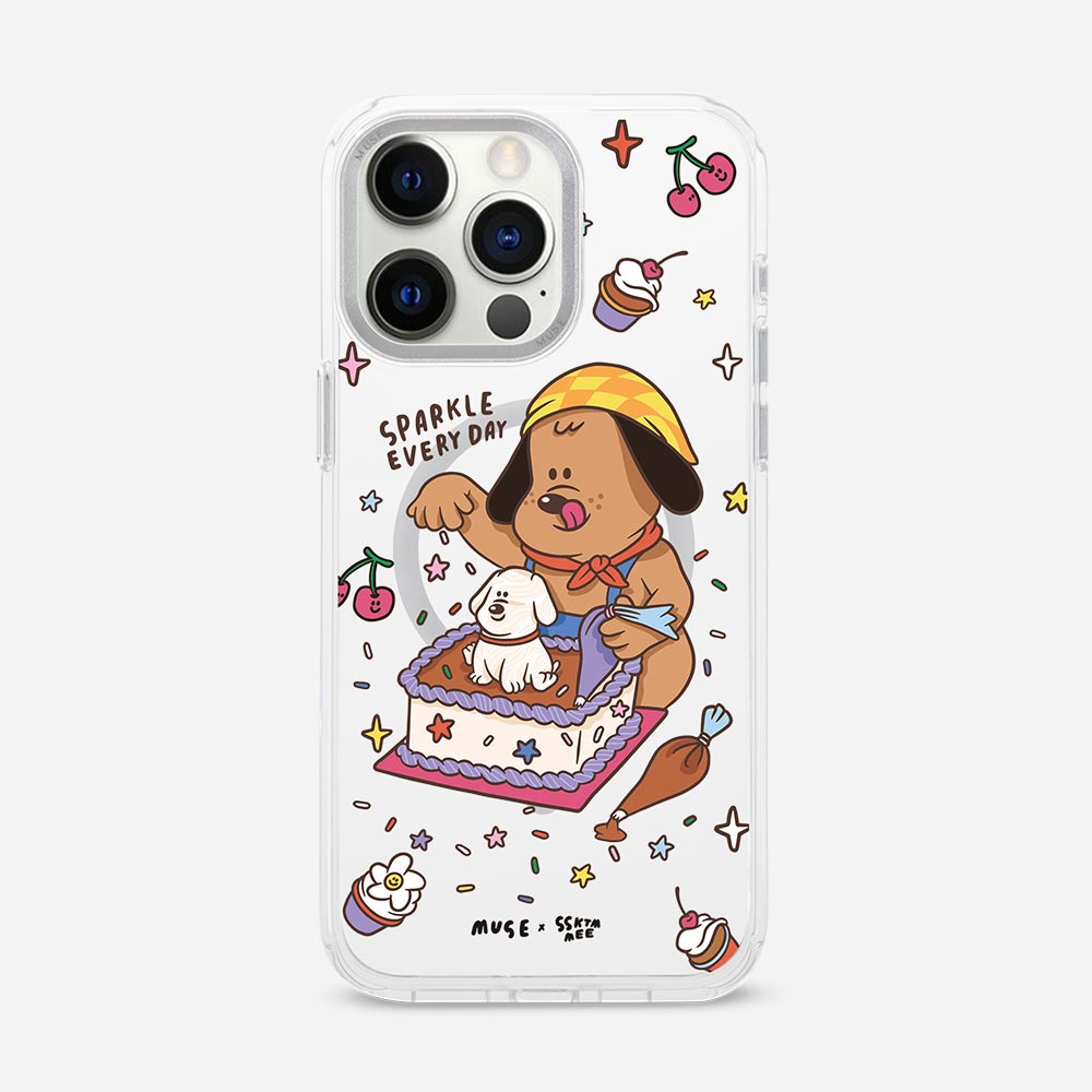 Sparkle everyday 'SSKTMMEE x MUSE’ Clear Case With MagRing Personalized Phone Case