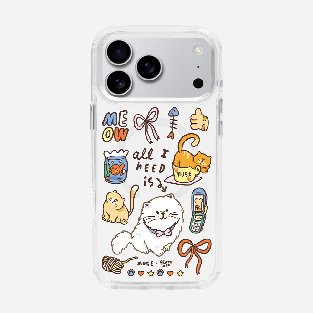All i need is cat 'MUSE x SSKTMMEE’ Clear Case With MagRing Personalized Phone Case