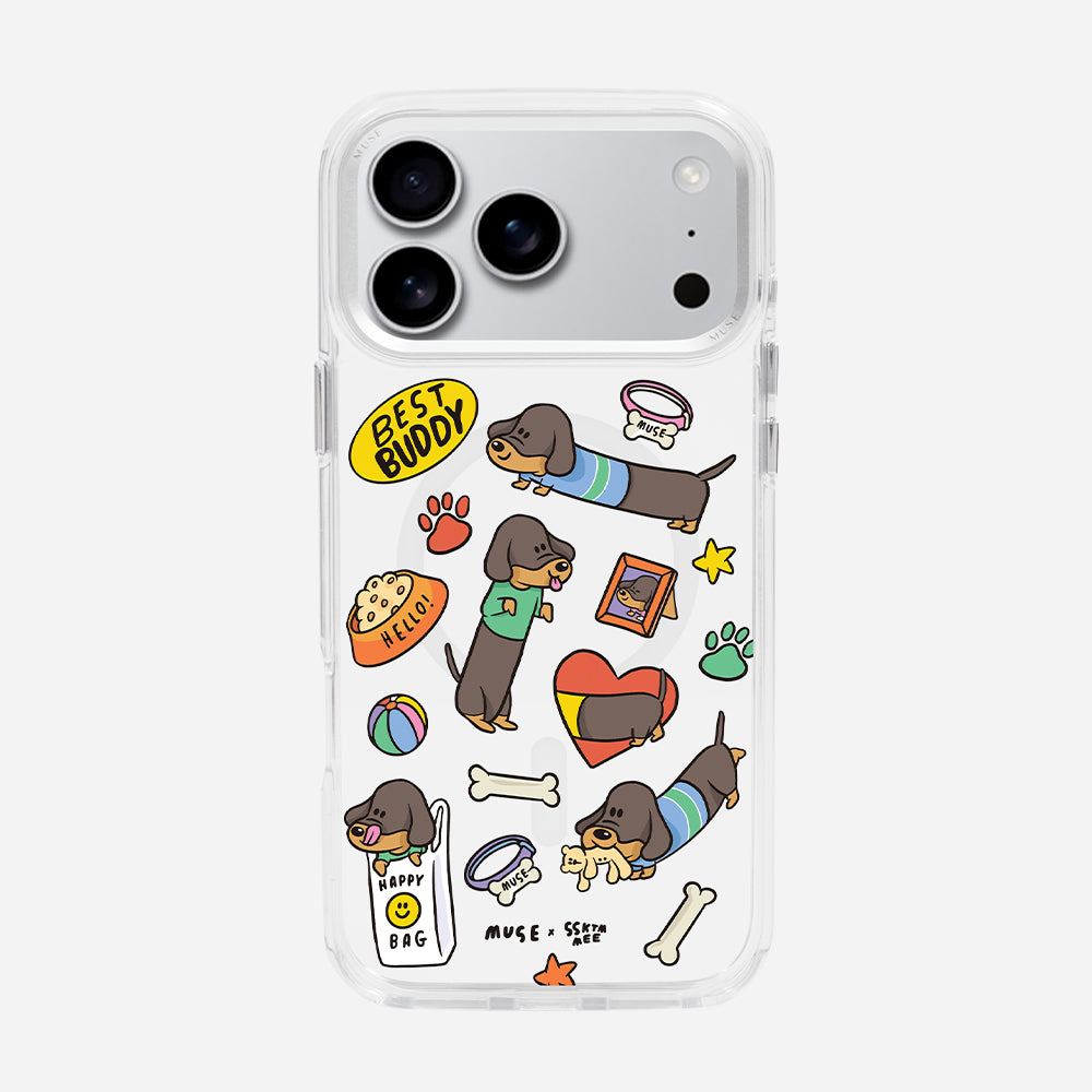 Best buddy 'MUSE x SSKTMMEE’ Clear Case With MagRing Personalized Phone Case