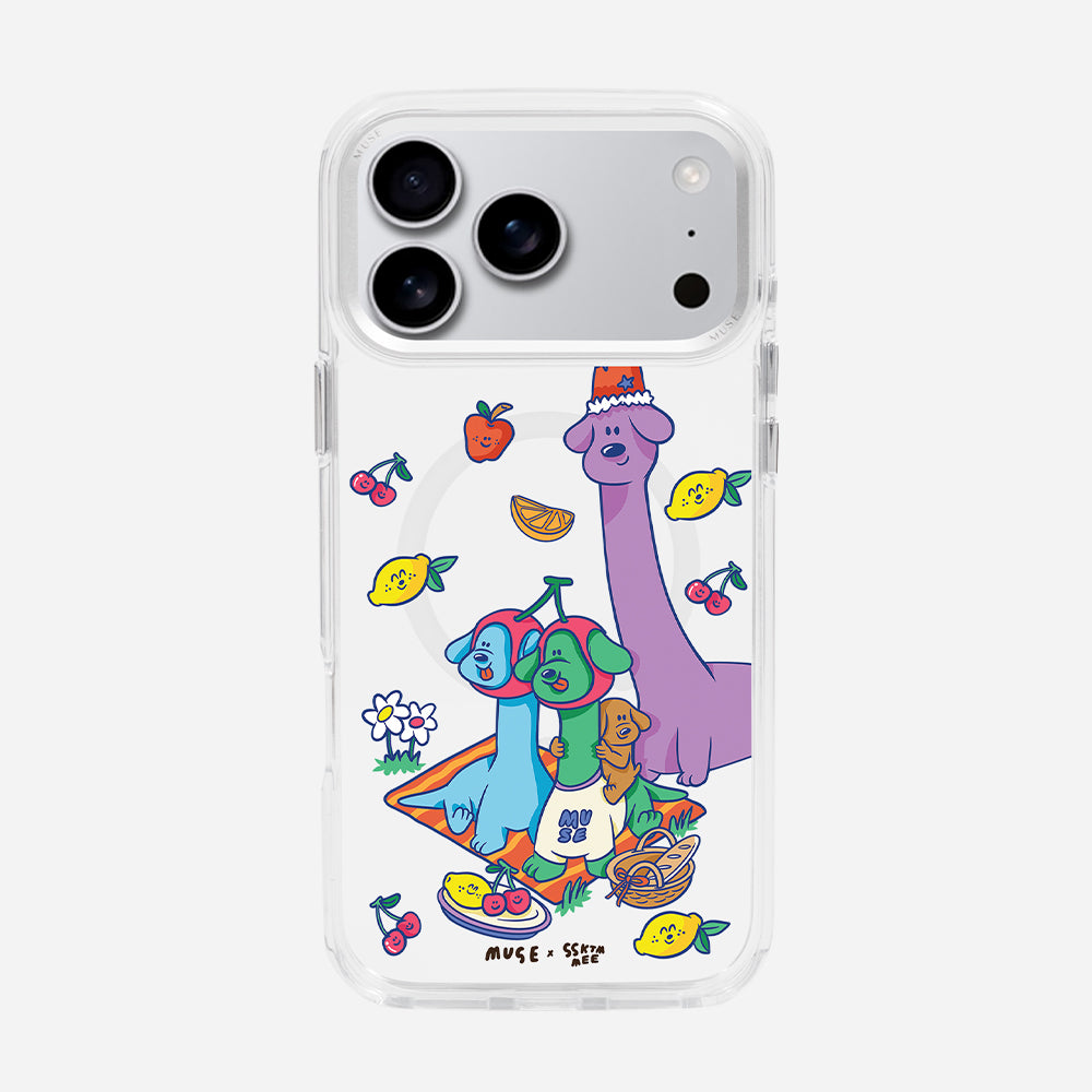 Bruch With Dino 'MUSE x SSKTMMEE’ Clear Case With MagRing Personalized Phone Case