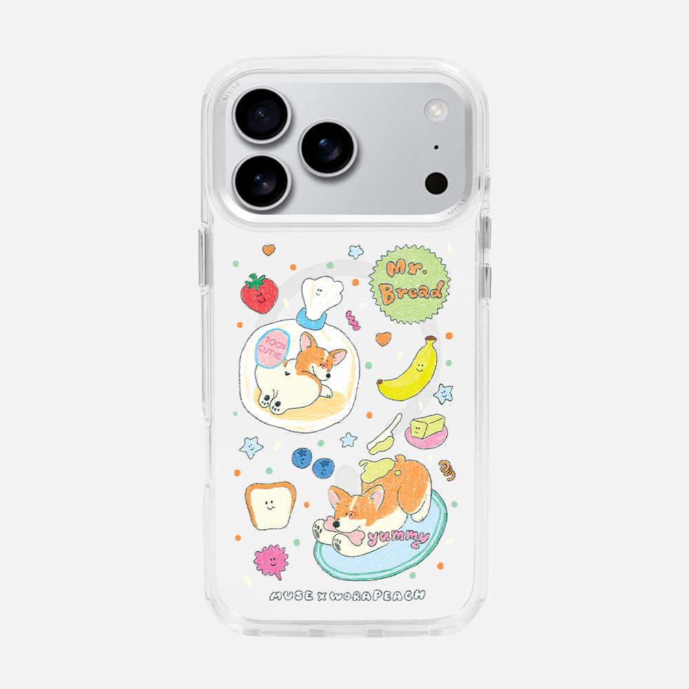 Corgi ‘Muse x Worapeach’ Clear Case With MagRing Personalized Phone Case