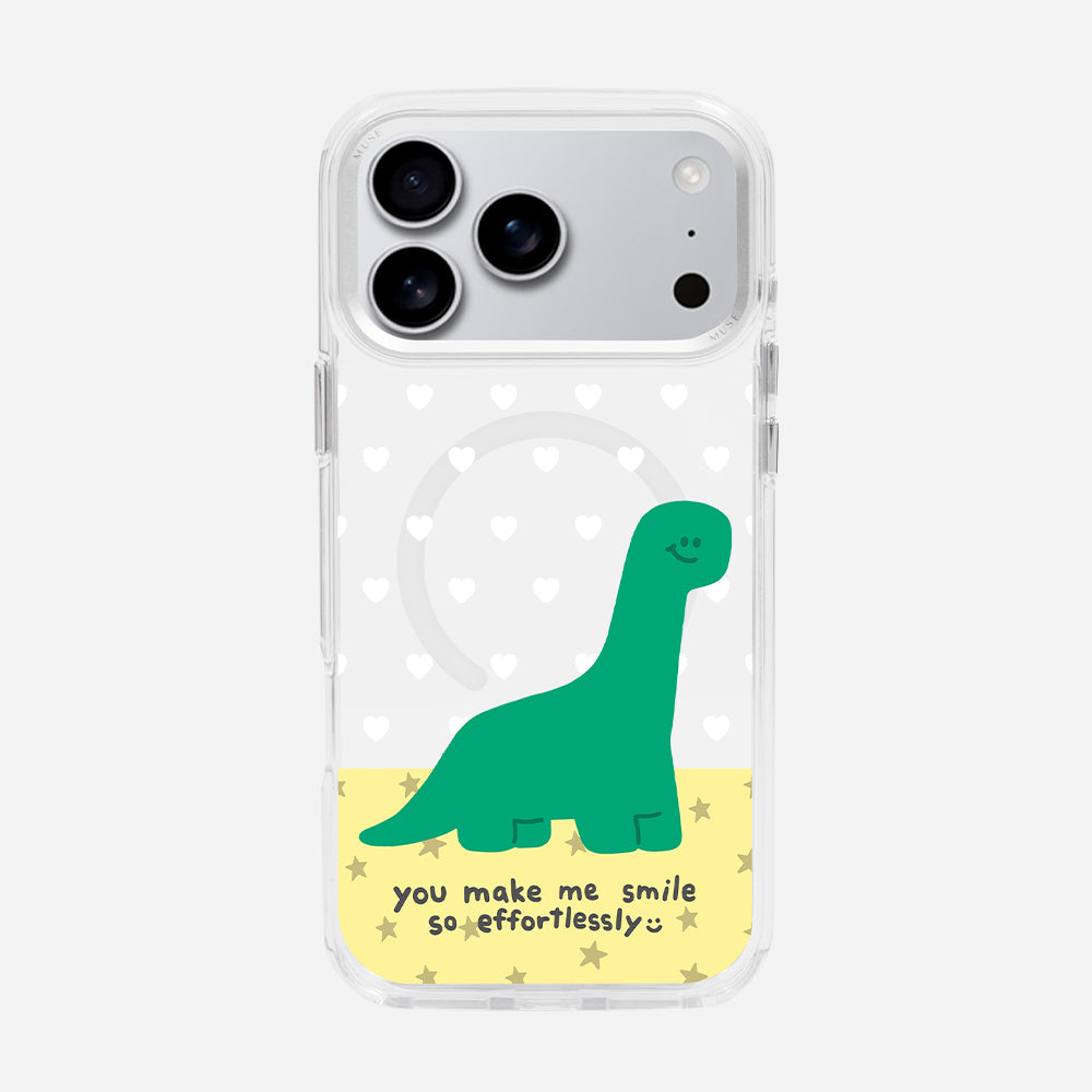 Dino Couple ‘MUSE x Stickwithme4ev’ Clear Case With MagRing Personalized Phone Case