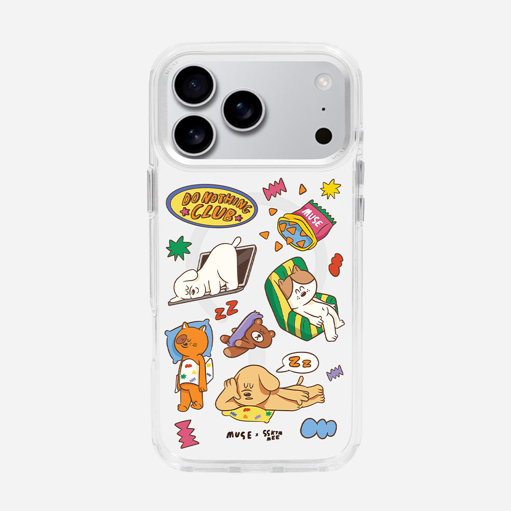 Do Nothing Club 'MUSE x SSKTMMEE’ Clear Case With MagRing Personalized Phone Case