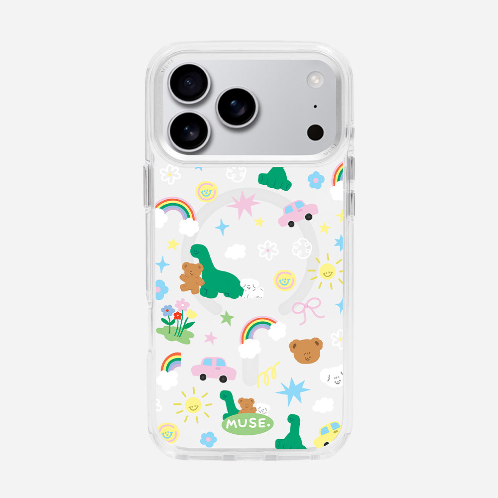 Flower Field ‘MUSE x Stickwithme4ev’ Clear Case With MagRing Personalized Phone Case
