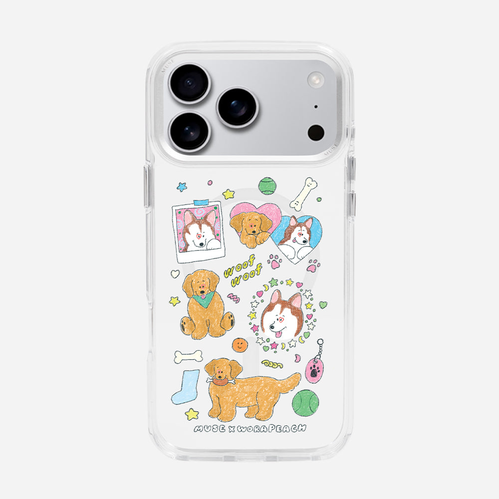 Golden & Husky ‘Muse x Worapeach’ Clear Case With MagRing Personalized Phone Case