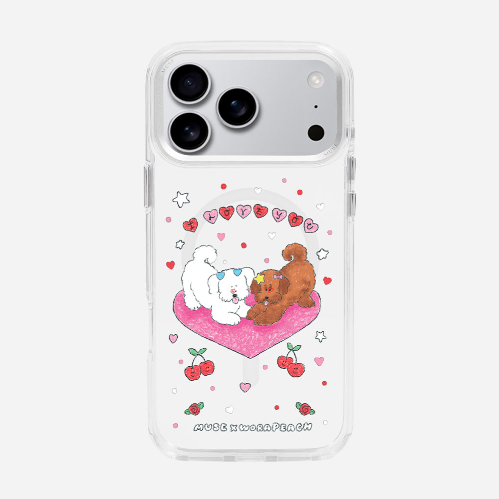 I Love You ‘Muse x Worapeach’ Clear Case With MagRing Personalized Phone Case
