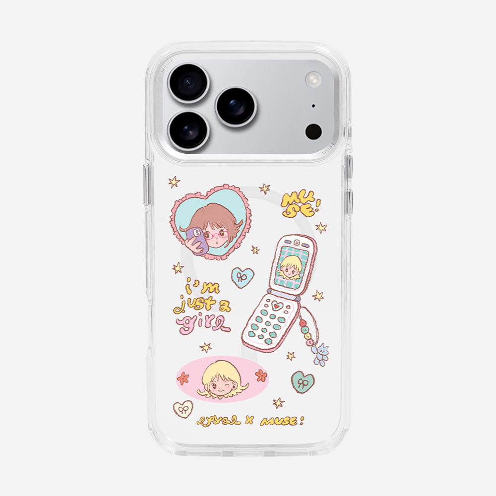 Ipyal's Girl ‘Muse x I Peach You A Lot’ Clear Case With MagRing Personalized Phone Case