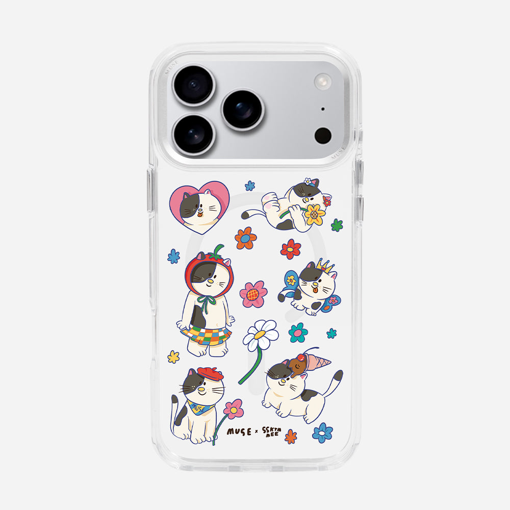 Kitty Cat Garden 'MUSE x SSKTMMEE’ Clear Case With MagRing Personalized Phone Case