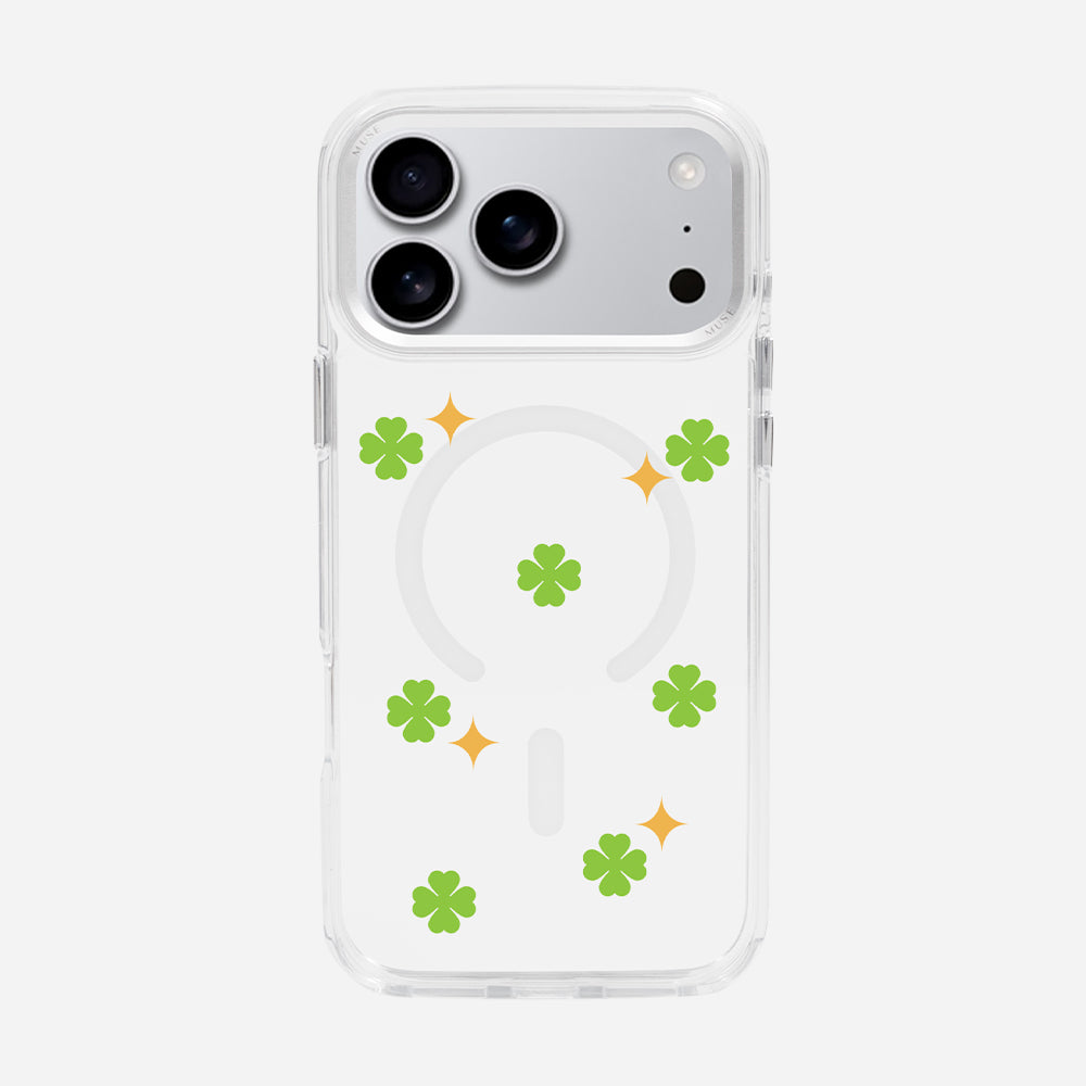 Lucky Clover - MUSE Your Way’ Clear Case With MagRing Personalized Phone Case