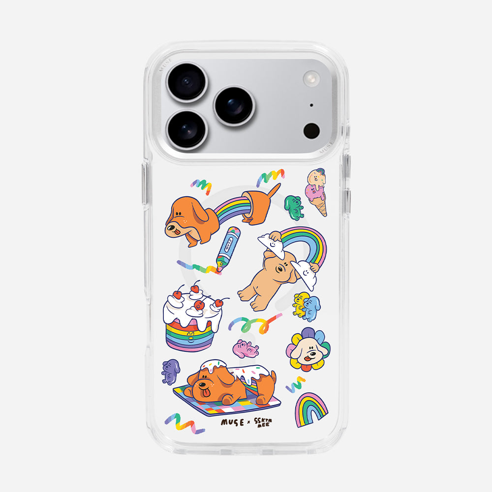 Rainbow Paws 'MUSE x SSKTMMEE’ Clear Case With MagRing Personalized Phone Case