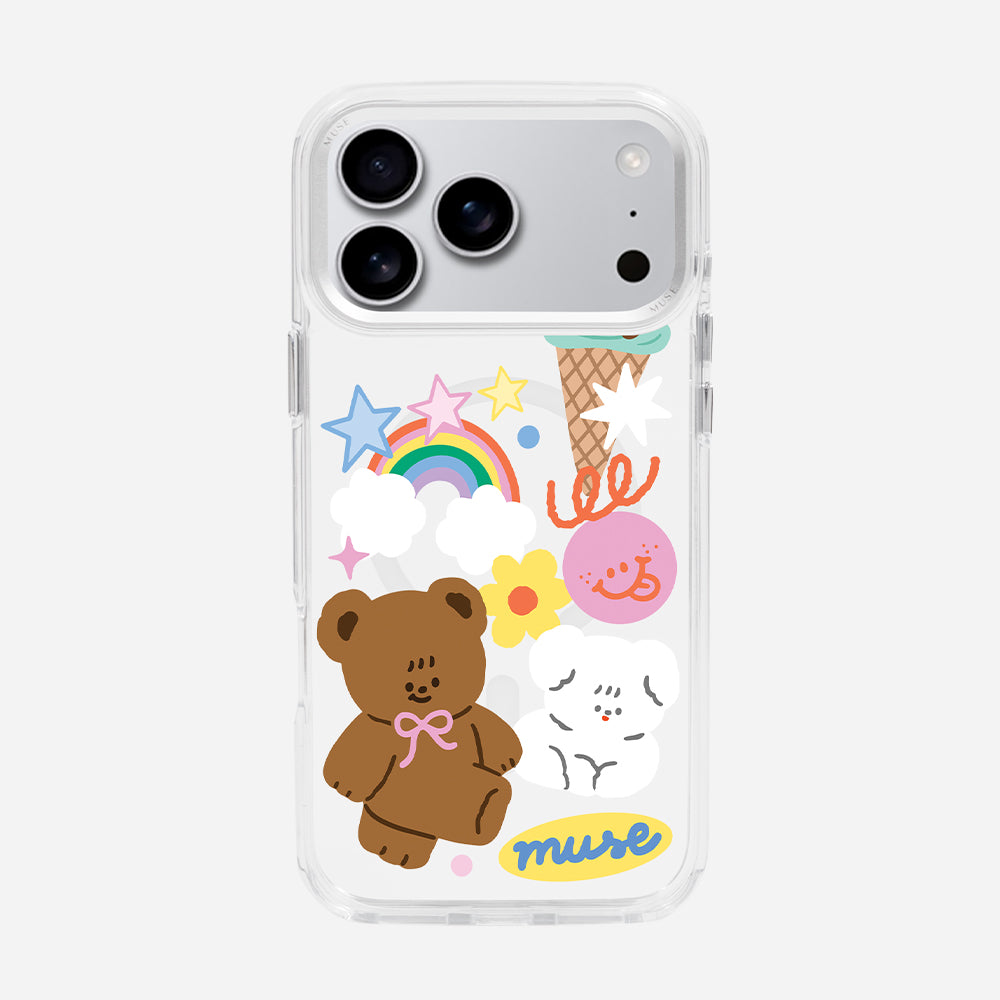 Slingy ‘MUSE x Stickwithme4ev’ Clear Case With MagRing Personalized Phone Case