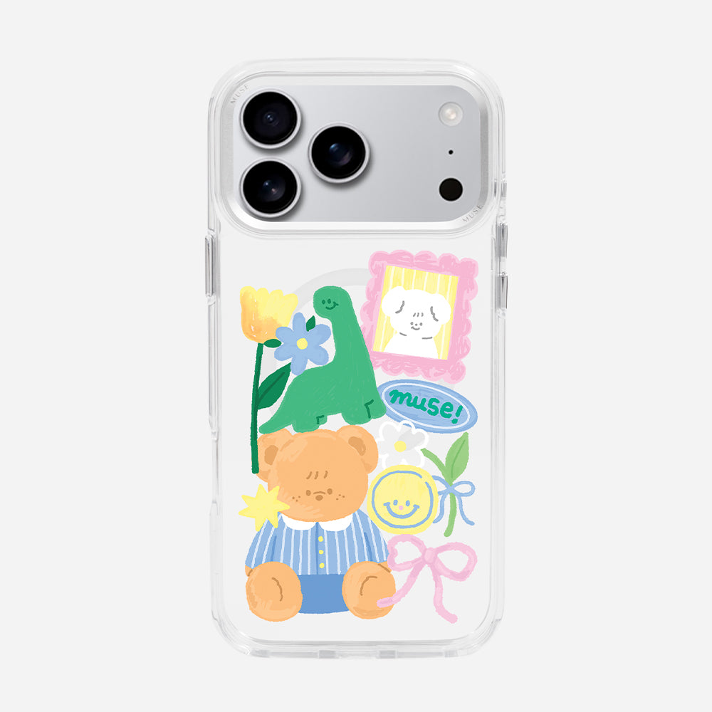 Teddy’s Palette ‘MUSE x Stickwithme4ev’ Clear Case With MagRing Personalized Phone Case
