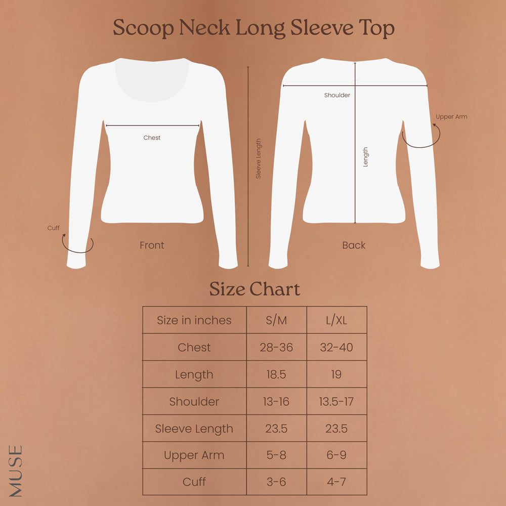 Scoop Neck Long Sleeve Top