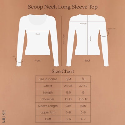 Scoop Neck Long Sleeve Top