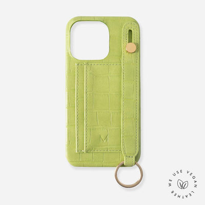  iPhone Cases with Hand Strap Card Holder iPhone 14 Pro Max in Green color