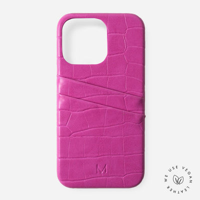 iPhone 14 Pro Max Phone Case with Card Holder in pink