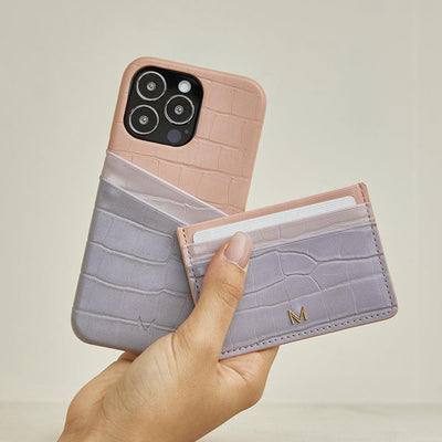 iPhone Phone Case with Card Holder in 3 tone colors for iPhone 14 Plus