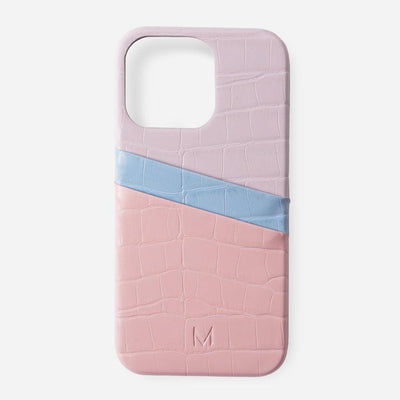 iPhone Phone Cases with Card Holder 3tone in shades of Pink for 13 Pro Max