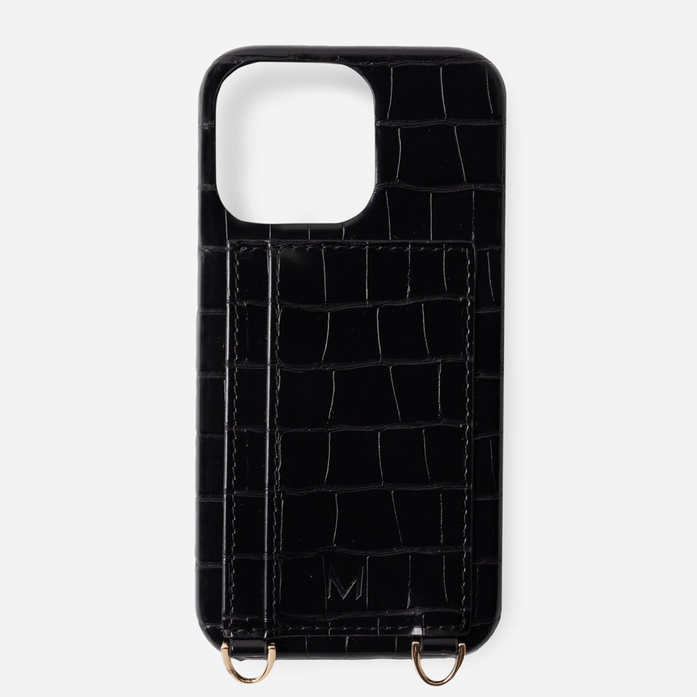 iPhone Case with Strap Card Holder iPhone 13 Pro in Black Color