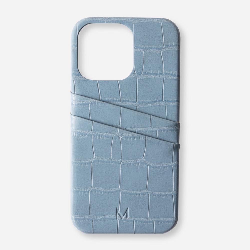 iPhone 14 Pro Max Phone Case with Card Holder in blue