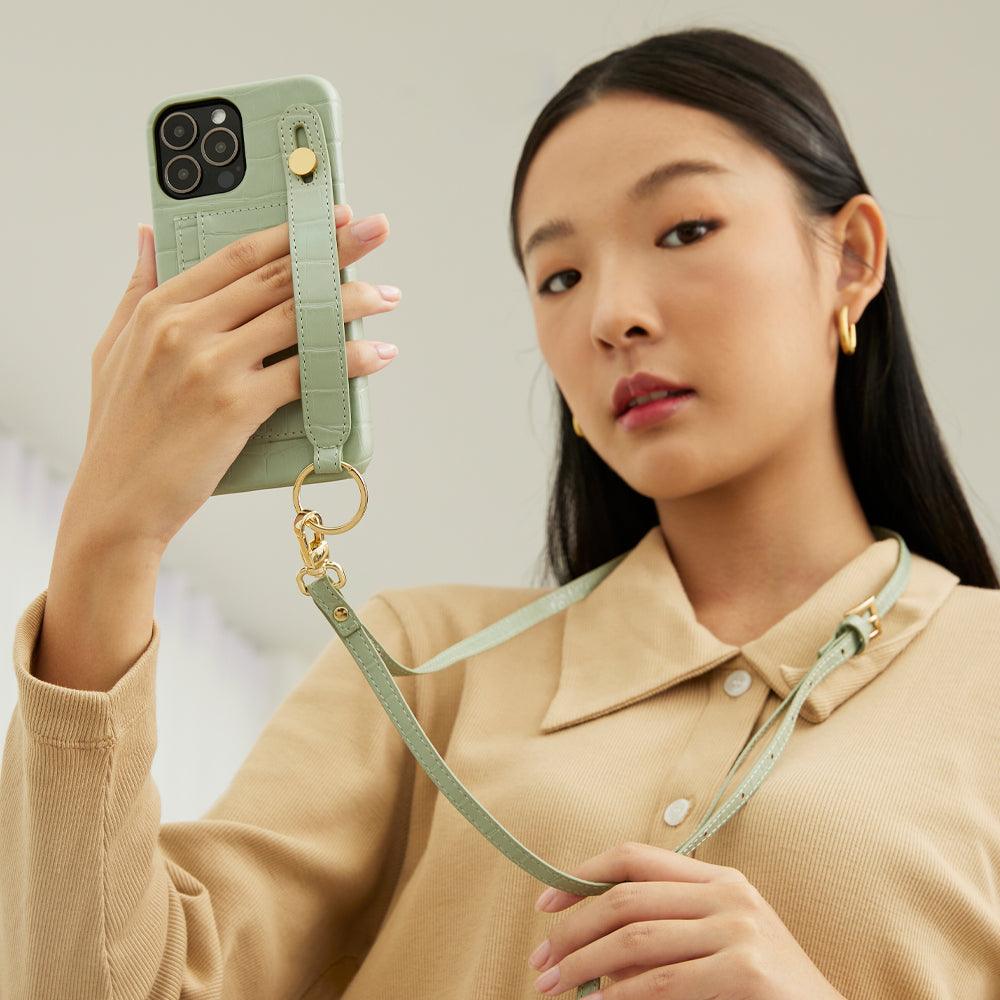 Iphone 11 Case With String MUSE Hand Strap Card Holder Phone